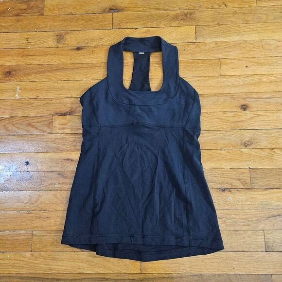 lululemon athletica Tops - Lululemon Black Scoop Neck Tank Top Size 6